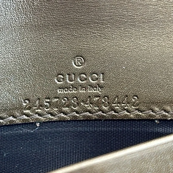 Gucci Micro Guccissima Bronze Patent Leather Long Wallet - Picture 8 of 13